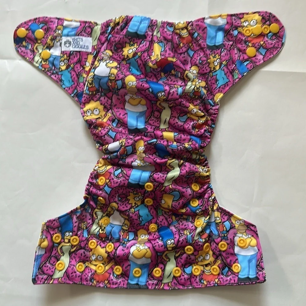 Simpsons Shits & Giggles NEW Diaper Cover and Insert